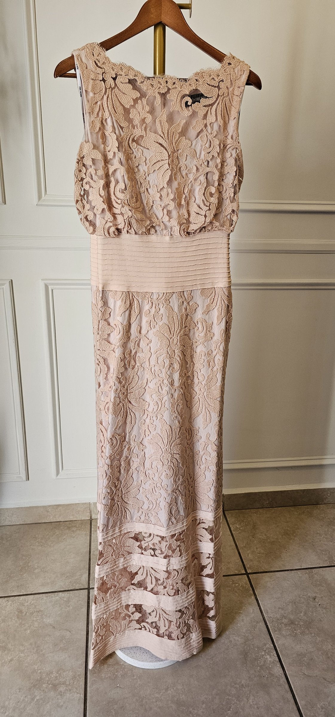 Vestido Blouson Paillette de Encaje - Tadashi Shoji — foto 5
